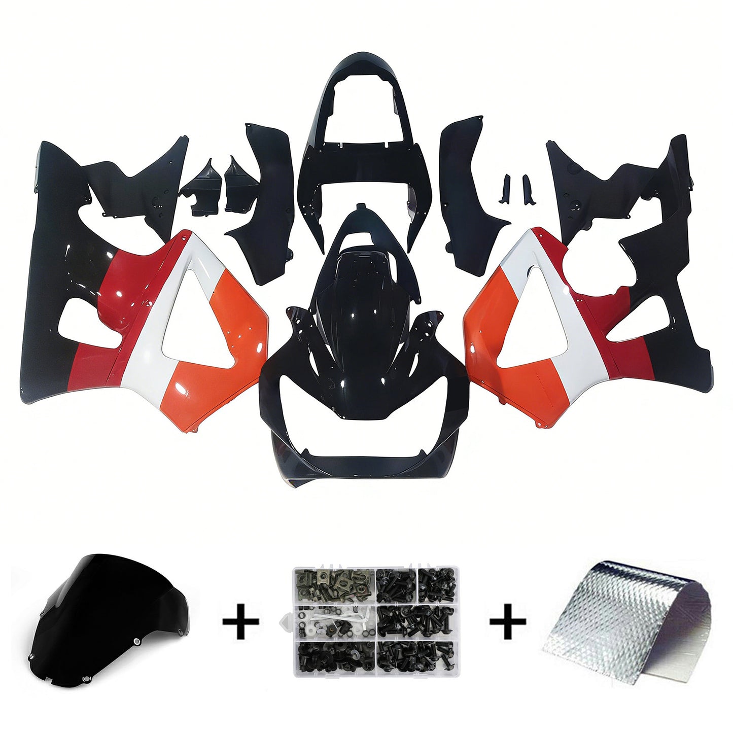 Amotopart Honda CBR929RR 2000-2001 Kit carena Carrozzeria Plastica ABS