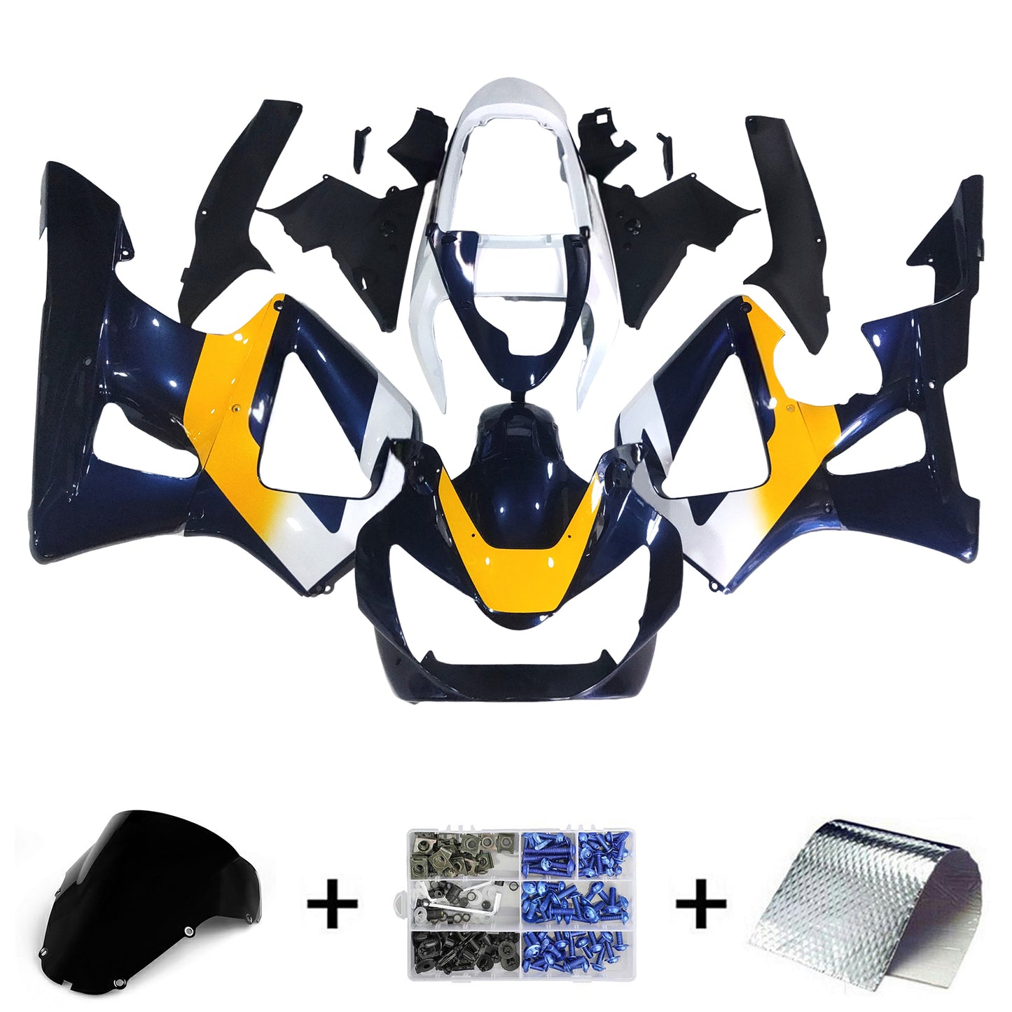 Amotopart Honda CBR929RR 2000-2001 Kit carena Carrozzeria Plastica ABS