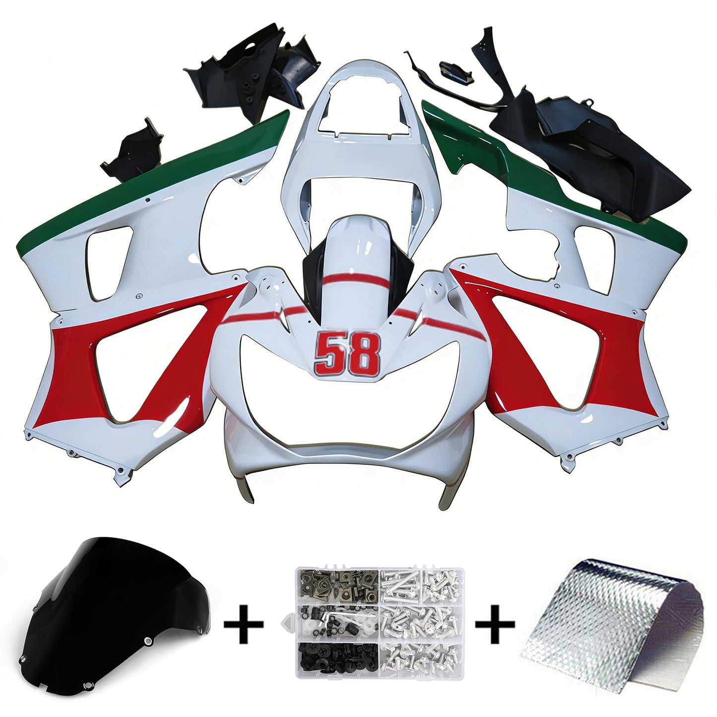 Kit carenatura iniezione Honda CBR929RR 2000-2001 Carrozzeria plastica ABS