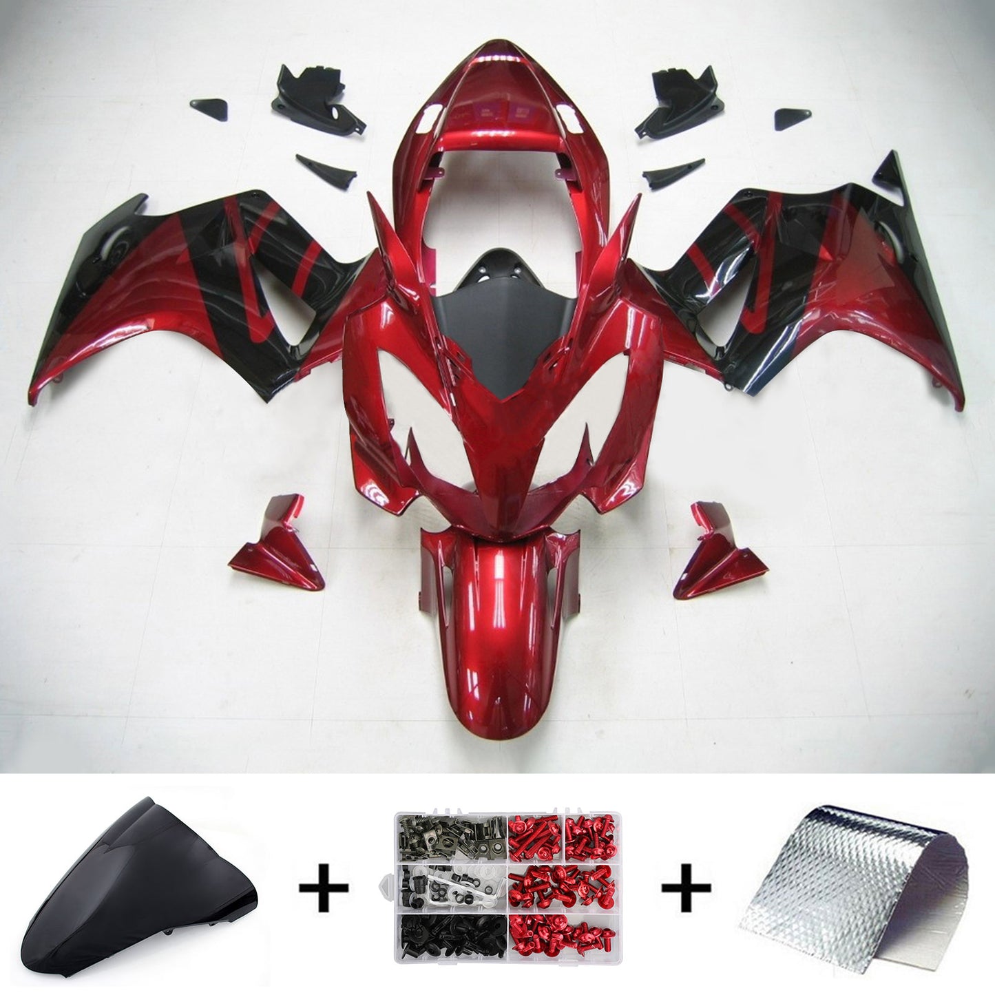 Amotopart 2002-2012 Honda VFR800 Golss Red Castle Kit