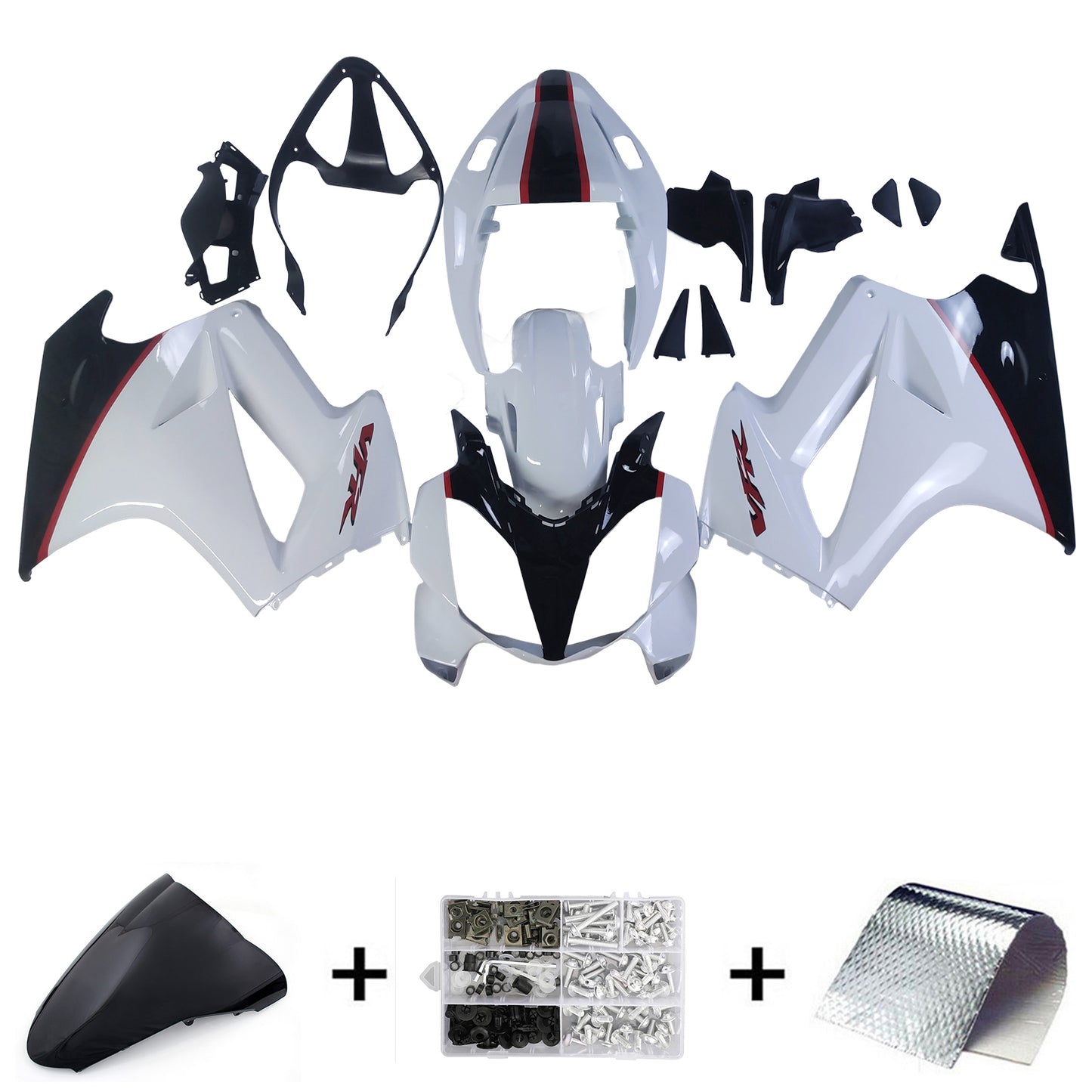 Amotopart 2002-2012 Honda VFR800 Kit trigger bianco e nero