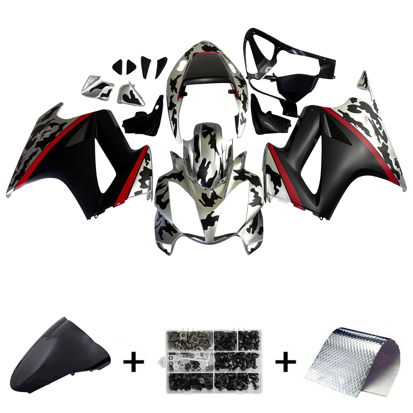 Carenatura in plastica ABS per iniezione adatta per Honda VFR800 2002-2012