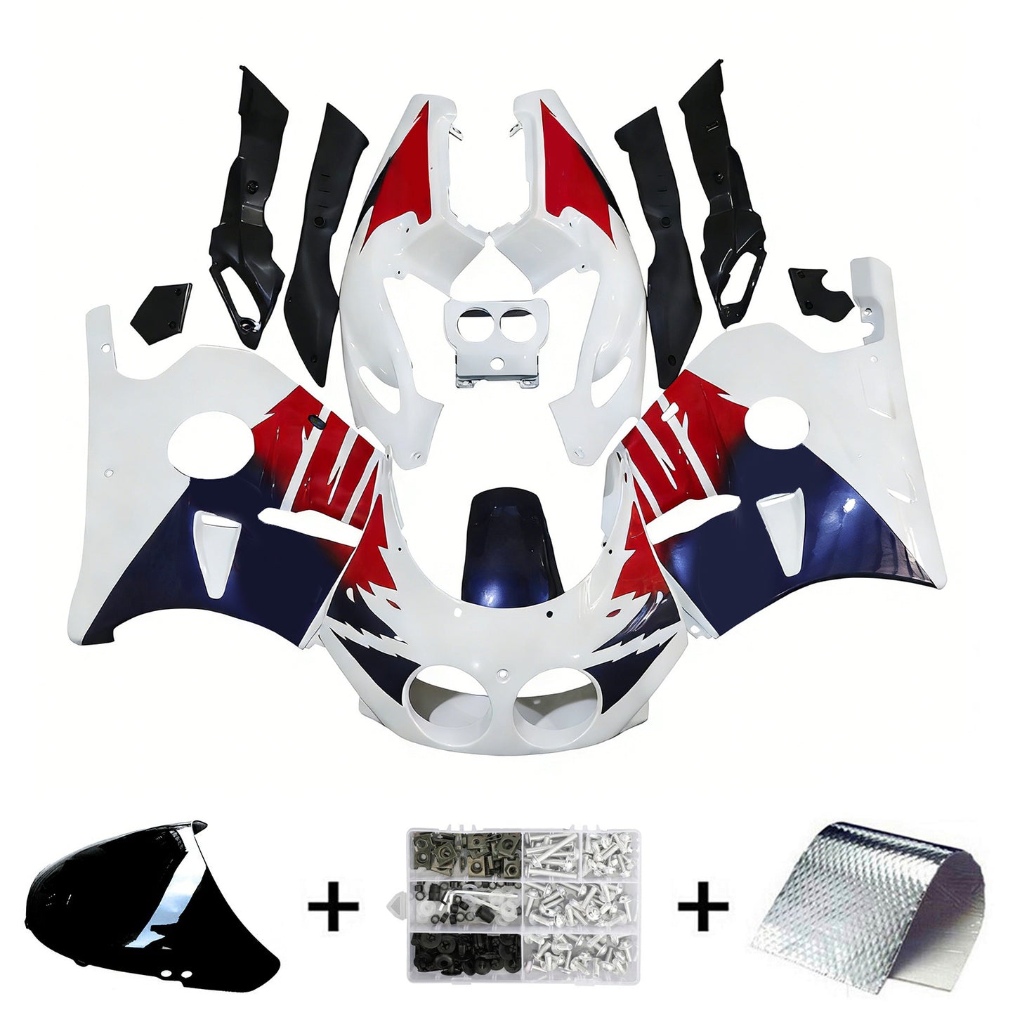 Amotopart Honda CBR250RR MC22 1990-1998 Kit carena Carrozzeria Plastica ABS