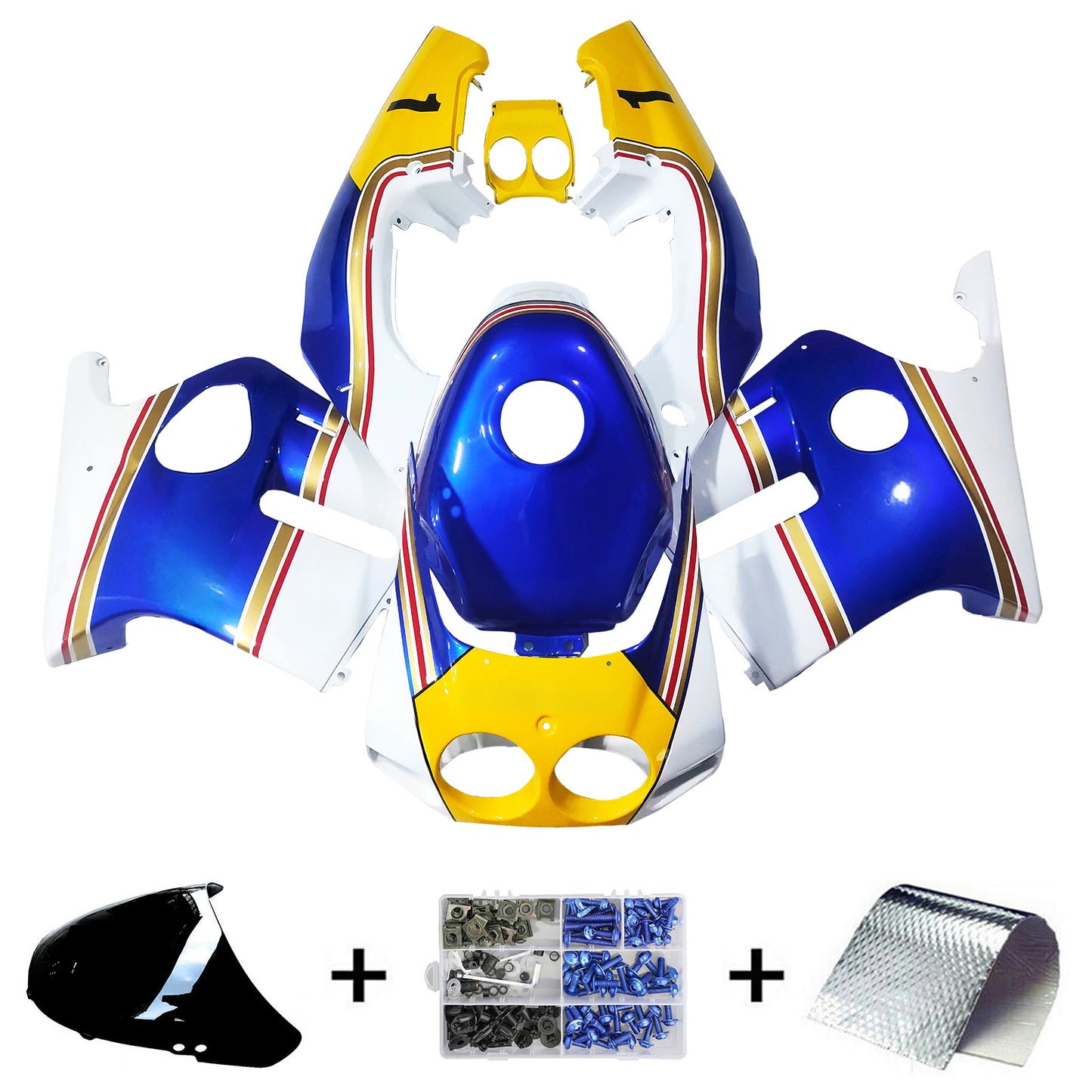 Amotopart Honda CBR250RR MC22 1990-1998 Kit carena Carrozzeria Plastica ABS