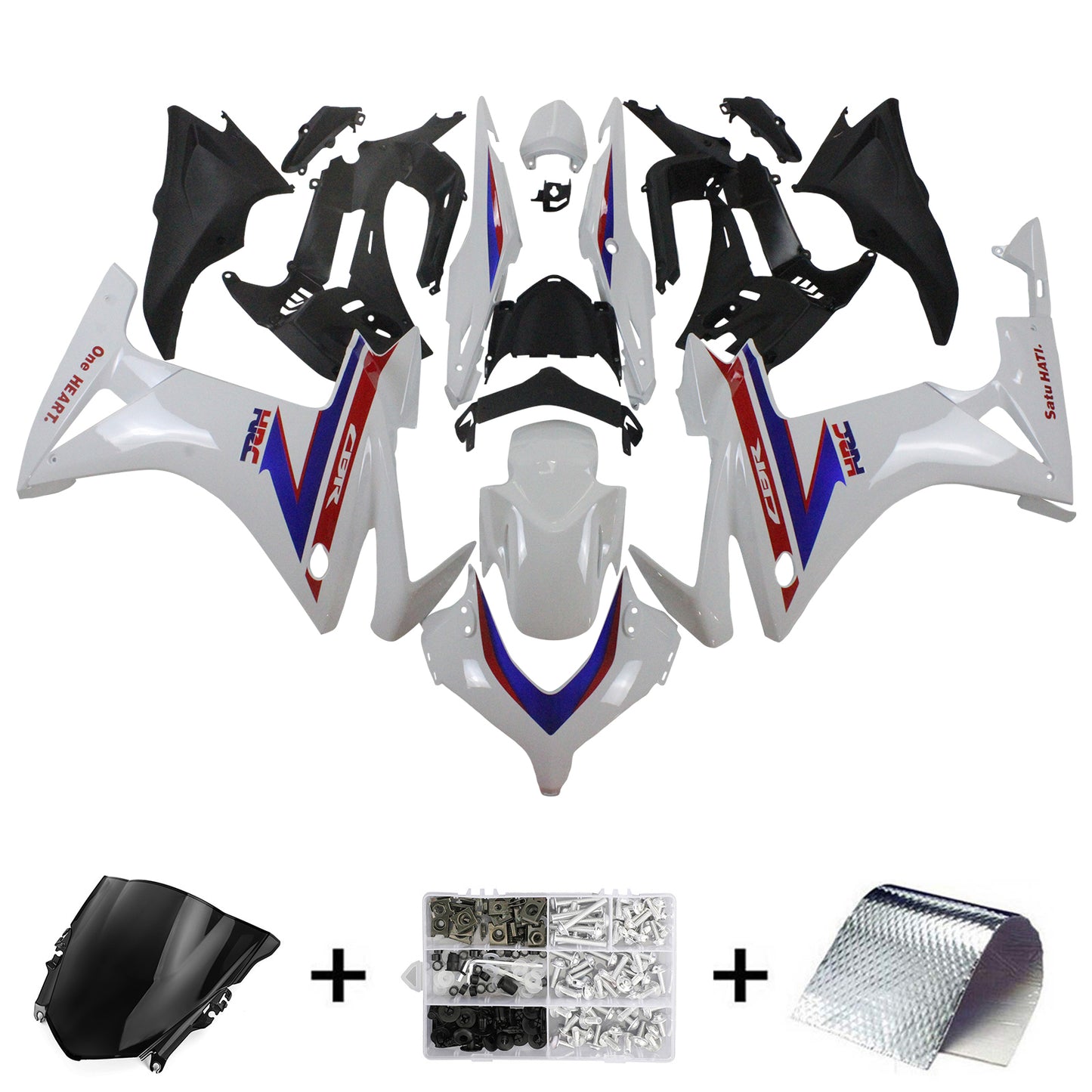 Amotopart Honda CBR500R 2013-2015 Kit carena Carrozzeria Plastica ABS