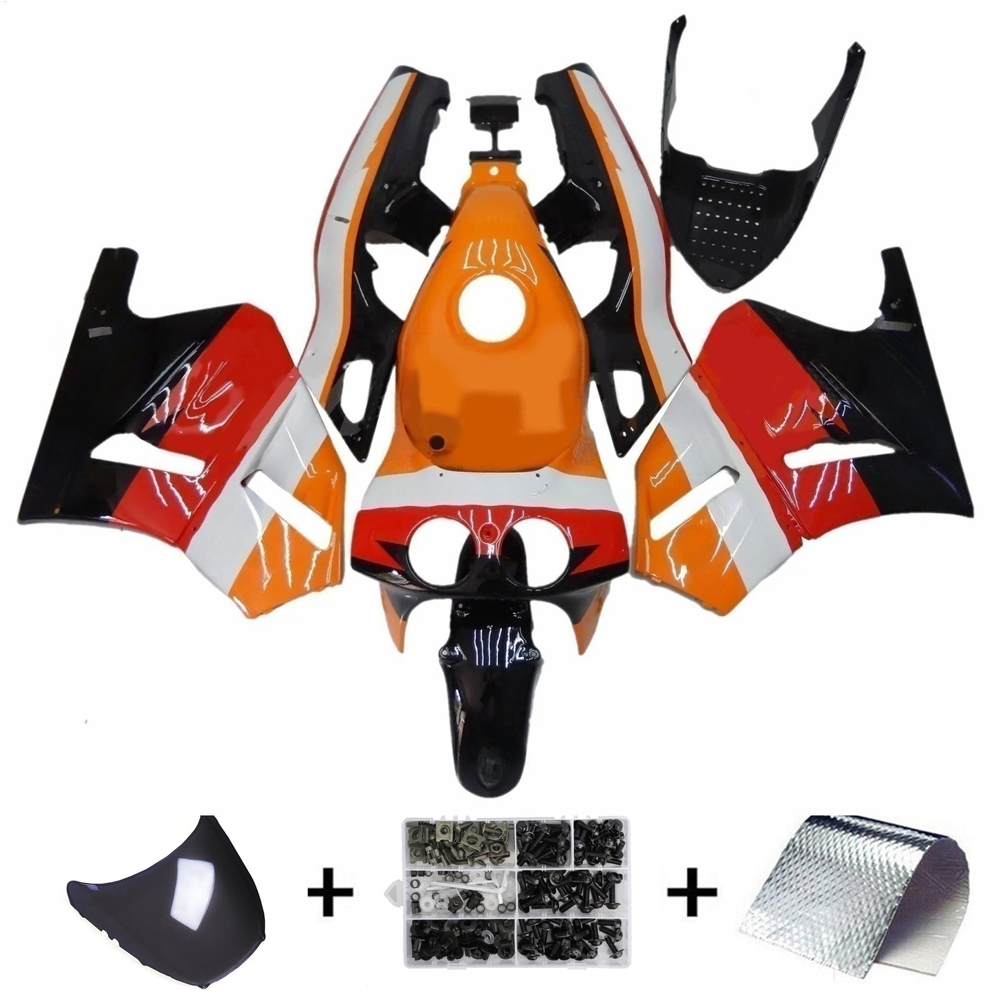 1988-1992 Honda VFR400R NC30 Kit carenatura iniezione Carrozzeria Plastica ABS