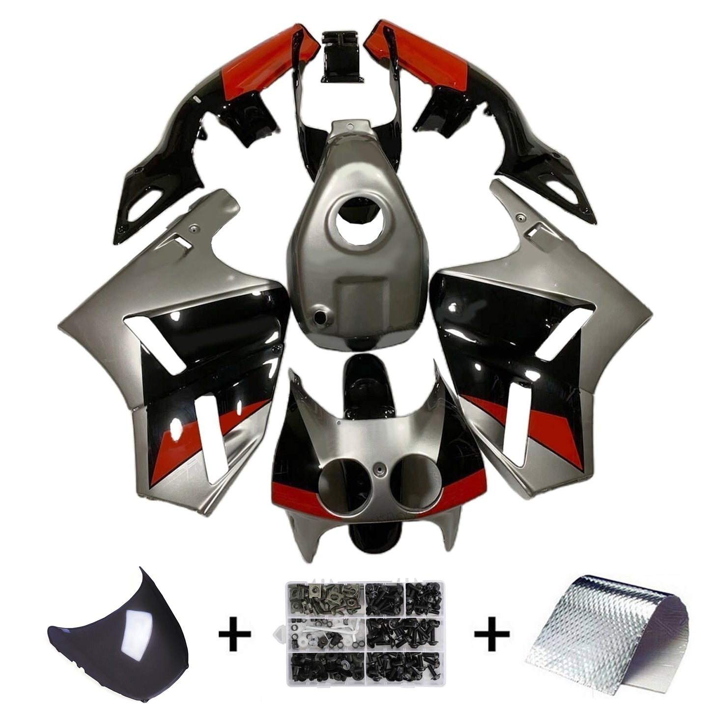 1988-1992 Honda VFR400R NC30 Kit carenatura iniezione Carrozzeria Plastica ABS