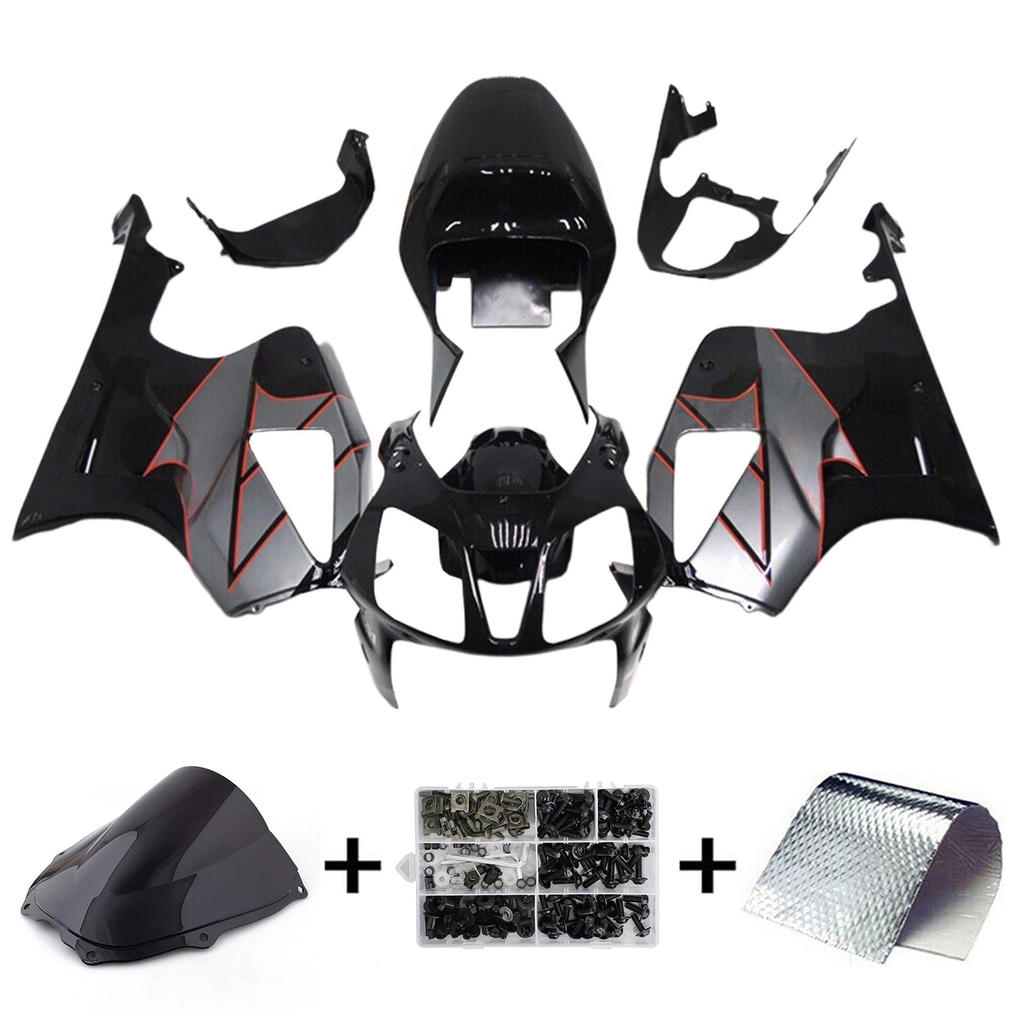 2000-2006 Honda VTR1000 RC51 Kit carenatura iniezione Carrozzeria Plastica ABS