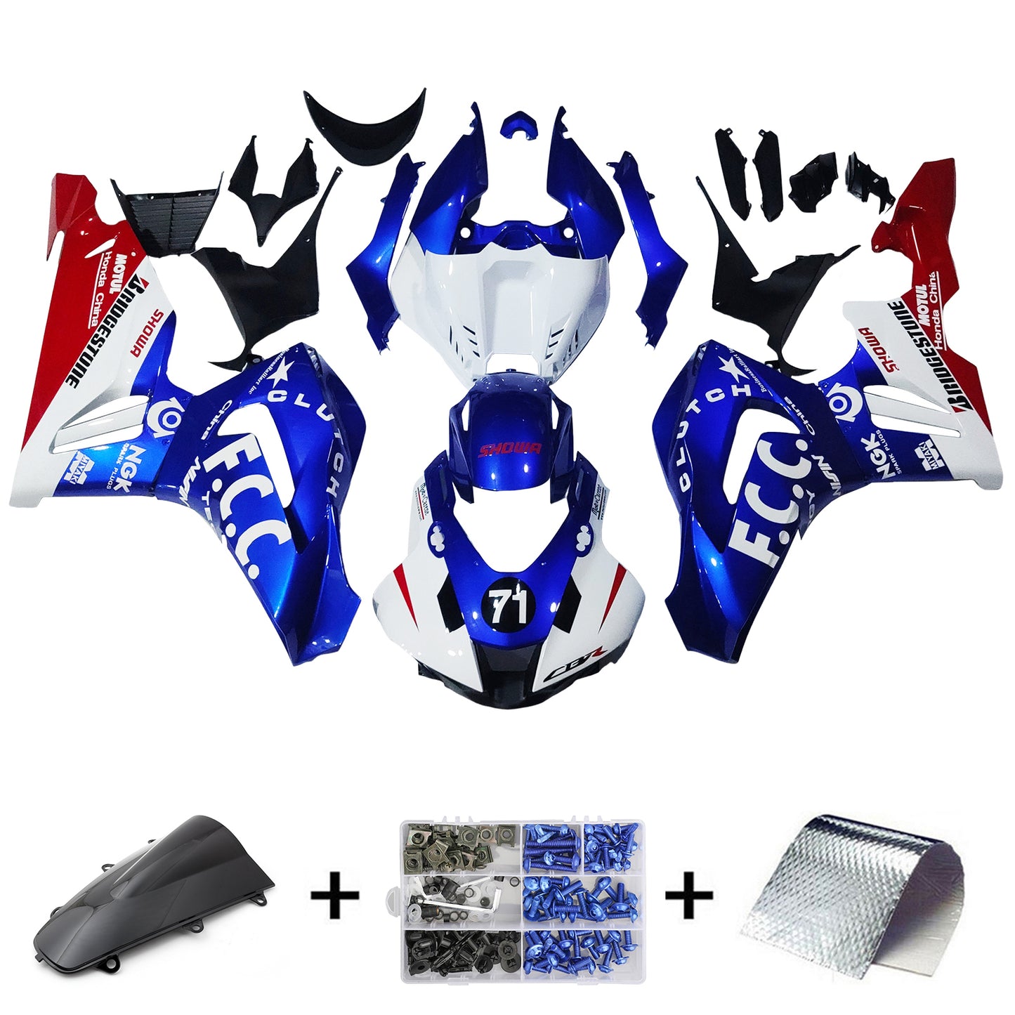 2020-2023 Honda CBR1000RR-R Kit carenatura iniezione Carrozzeria Plastica ABS