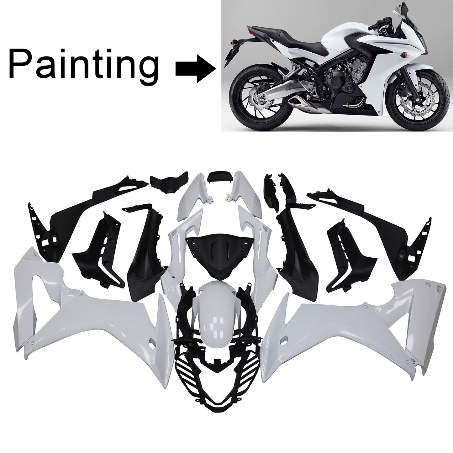 Injection Fairing Kit Bodywork Plastic ABS For Honda CBR650F 2017-2019