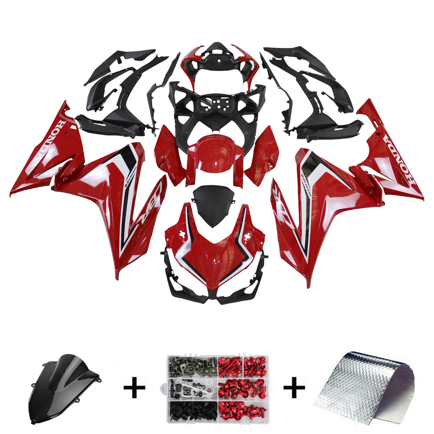 Amotopart Honda CBR500R 2022-2023 Kit carena Carrozzeria Plastica ABS