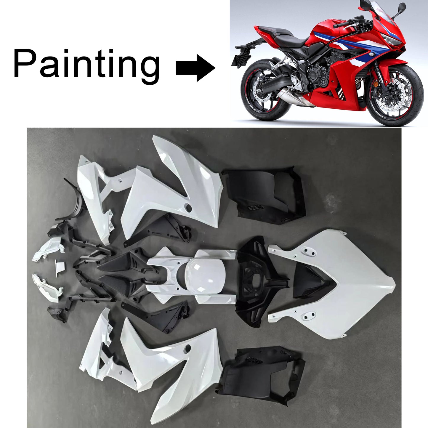 Kit carenatura iniezione Honda CBR650R 2024-2026 Carrozzeria plastica ABS