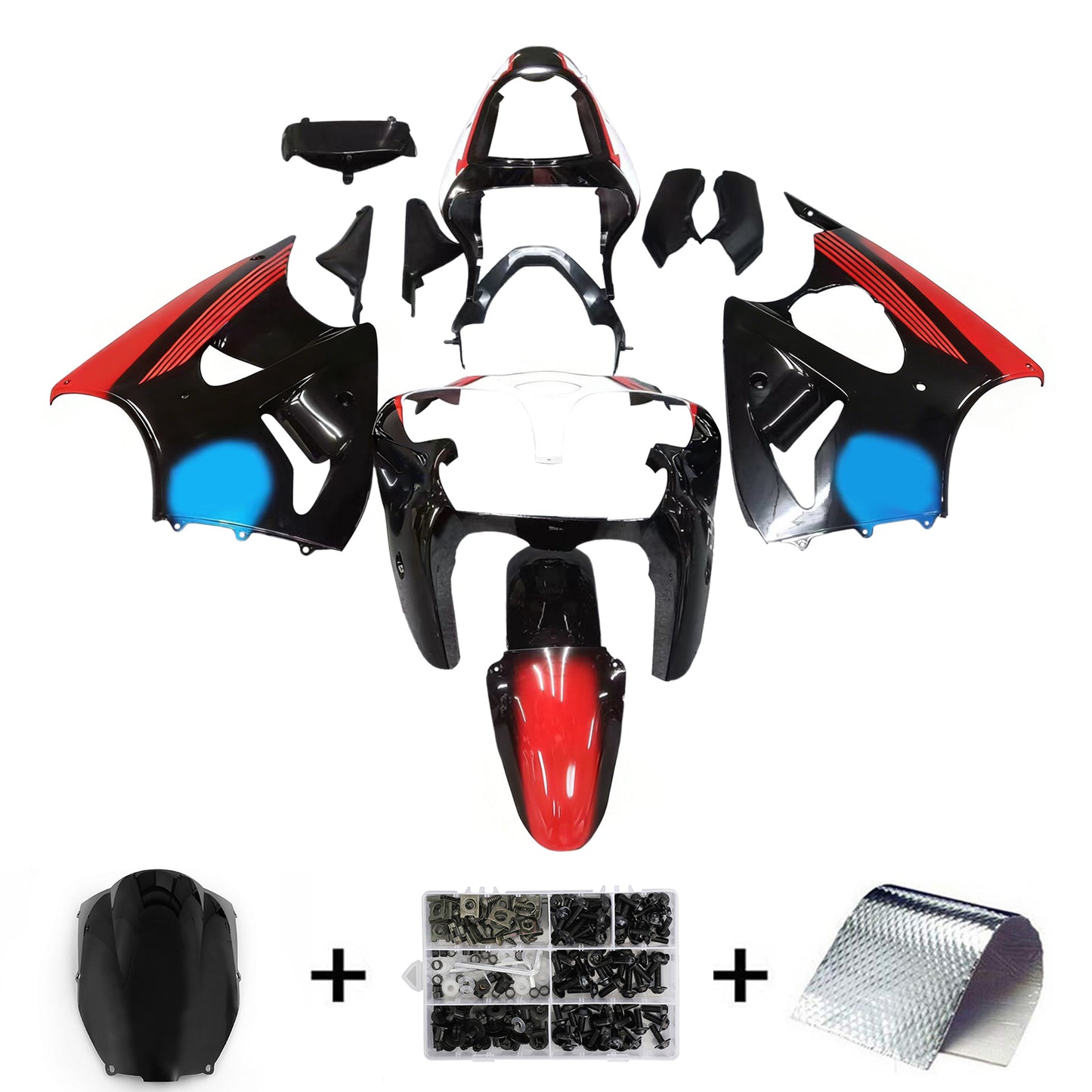 Kit carenatura per Kawasaki ZX6R 636 2000-2002 ZZR600 2005-2008