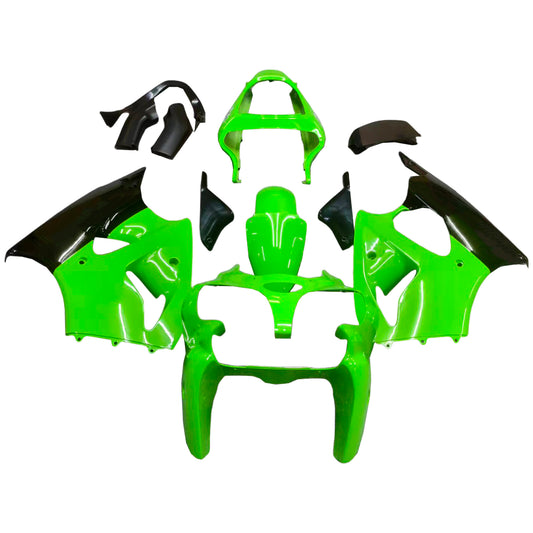 Amotopart 2000-2002 Kawasaki ZX6R Cladding Gloss Green Kit