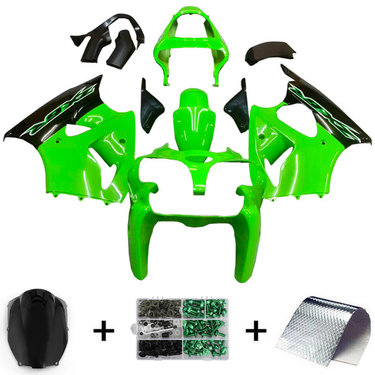 Amotopart 2000-2002 Kawasaki ZX6R Cladding Gloss Green Kit