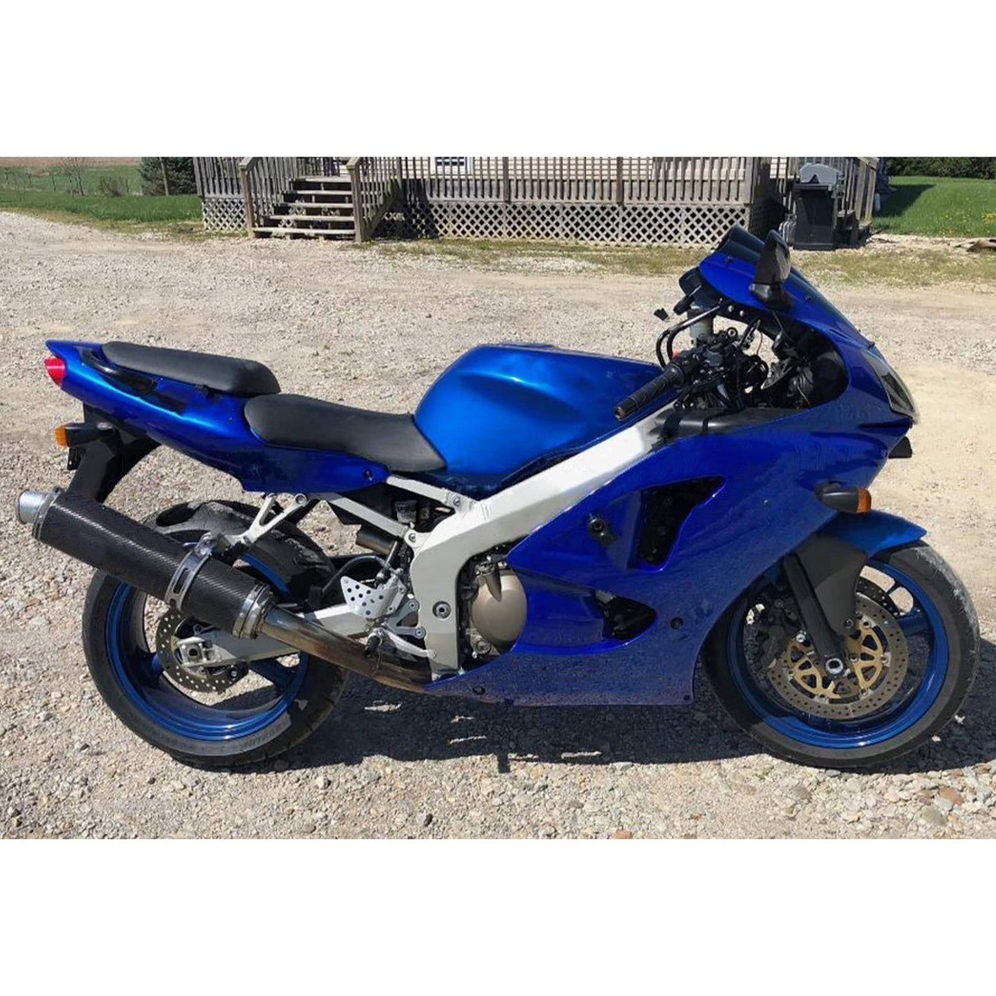 Amotopart 2000-2002 Kawasaki ZX6R Cladding Kit azzurro