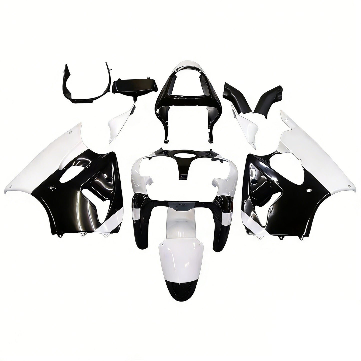 Amotopart 2000-2002 Kawasaki ZX6R Cladding White? kit nero