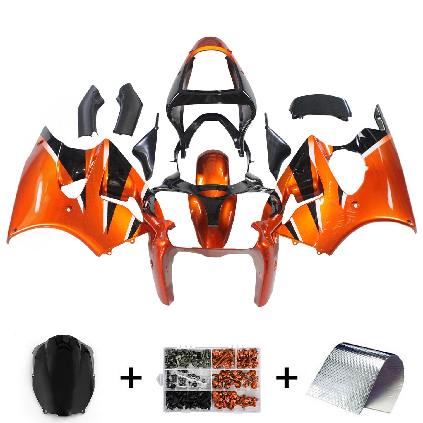 Kit carenatura per Kawasaki ZX6R 636 2000-2002 ZZR600 2005-2008