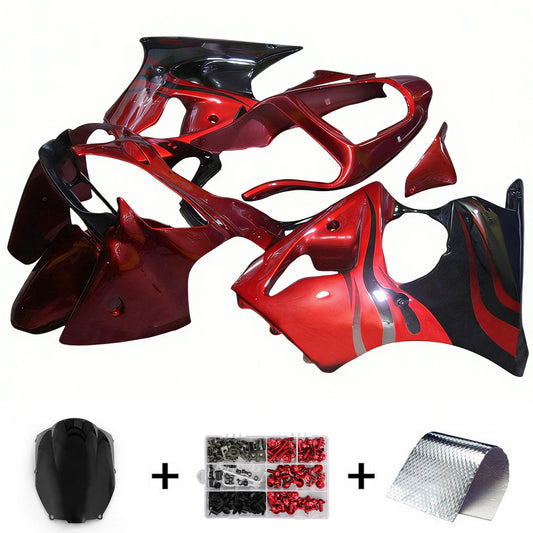 2000-2002 Kawasaki ZX6R 636 2005-2008 ZZR600 Kit carenatura iniezione Carrozzeria