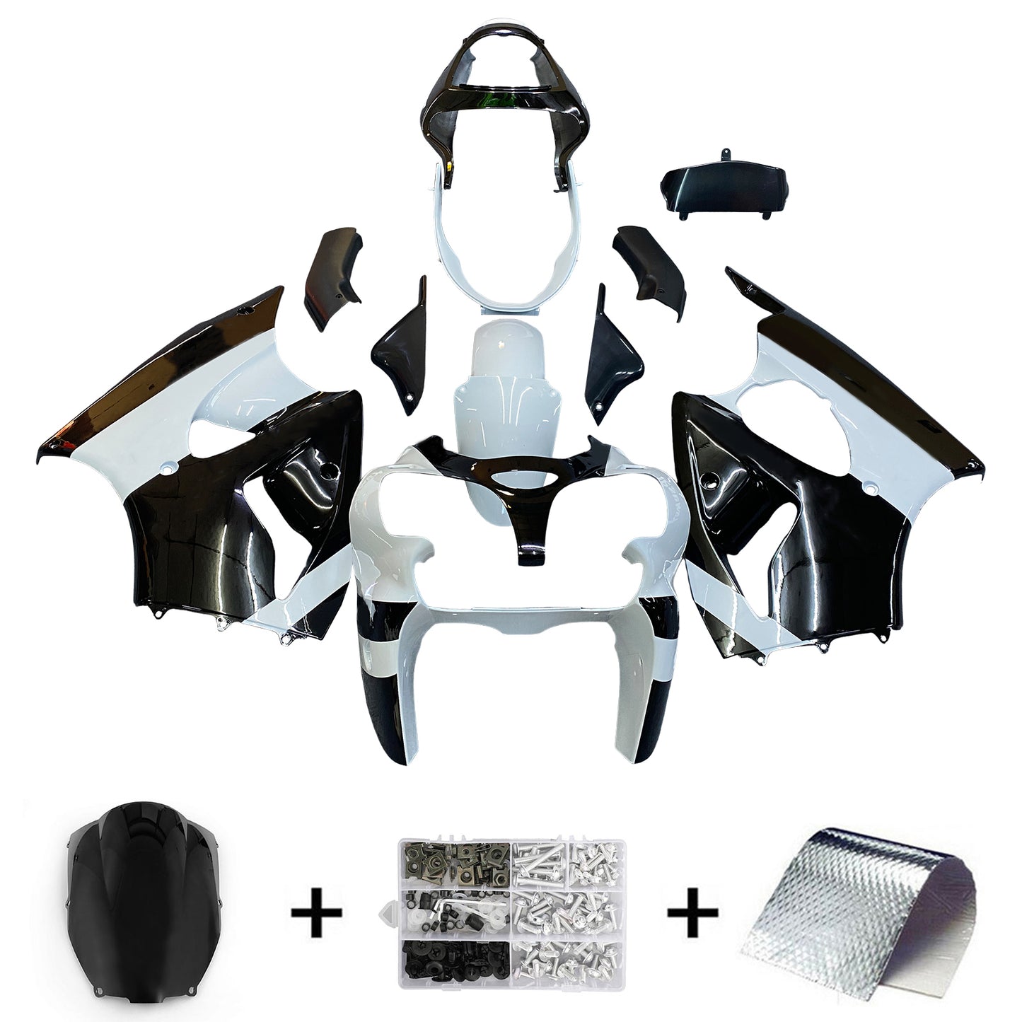 2000-2002 Kawasaki ZX6R 636 2005-2008 ZZR600 Kit carenatura iniezione Carrozzeria