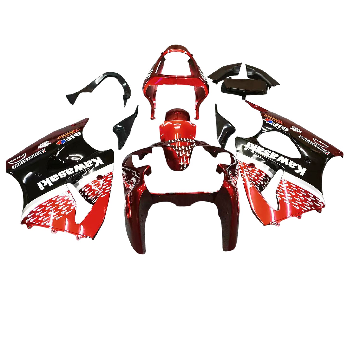 2000-2002 Kawasaki ZX6R 636 2005-2008 ZZR600 Kit carenatura iniezione Carrozzeria