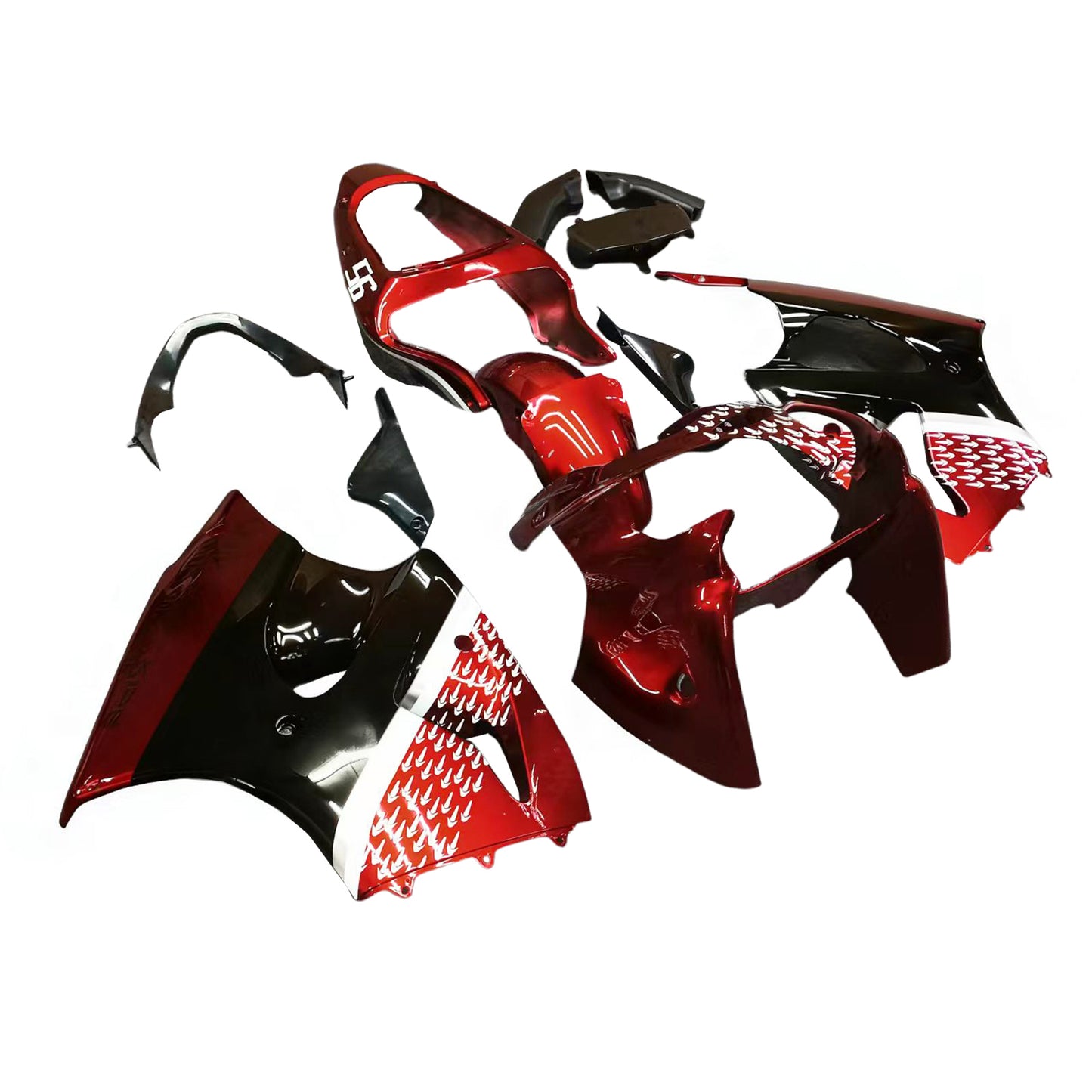 2000-2002 Kawasaki ZX6R 636 2005-2008 ZZR600 Kit carenatura iniezione Carrozzeria