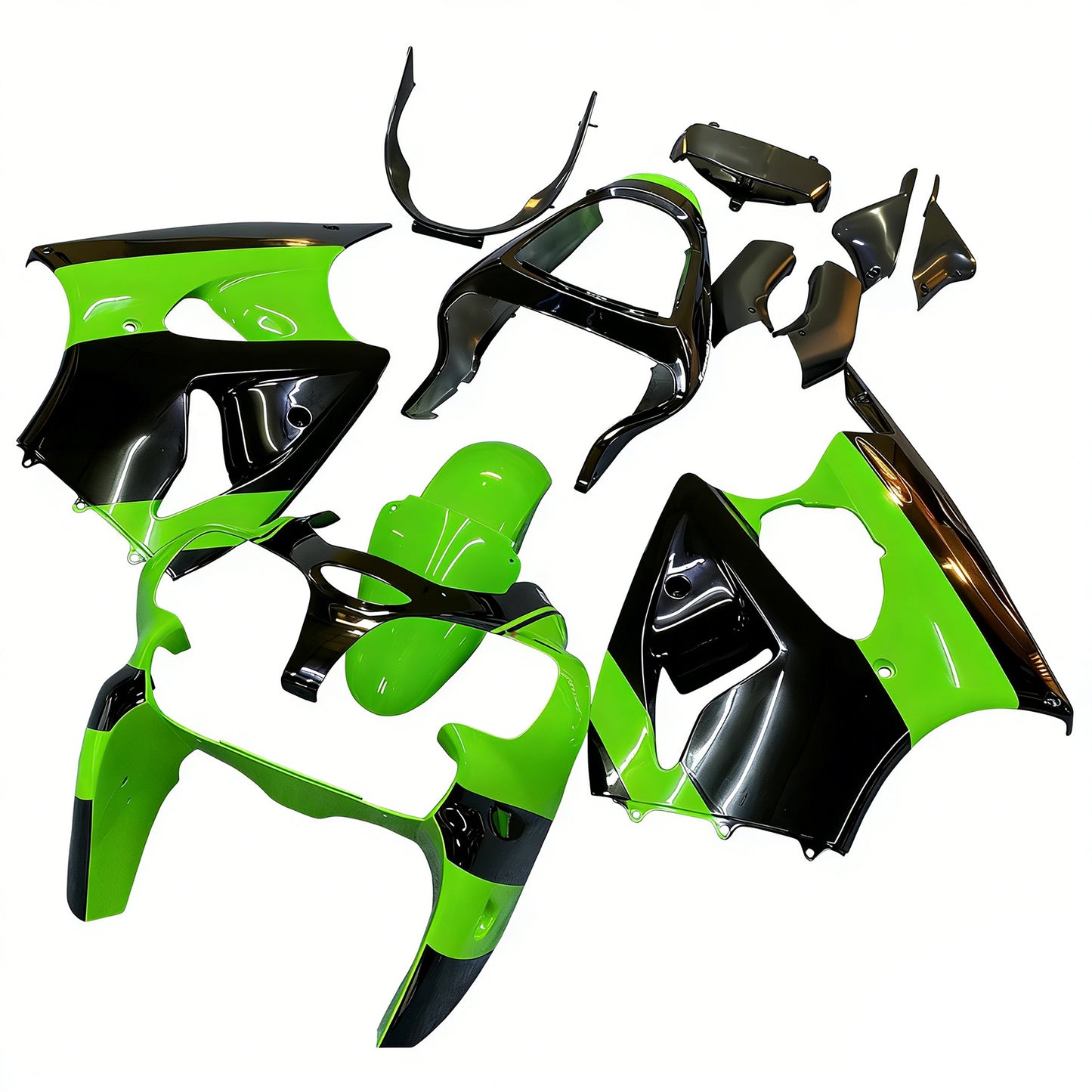 2000-2002 Kawasaki ZX6R 636 2005-2008 ZZR600 Kit carenatura iniezione Carrozzeria