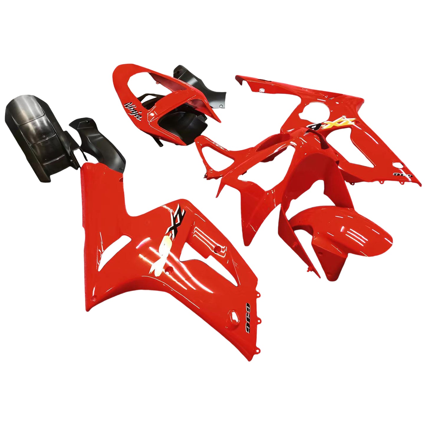Carene 2003-2004 Kawasaki ZX6R 636 Rosso Ninja Racing Generico