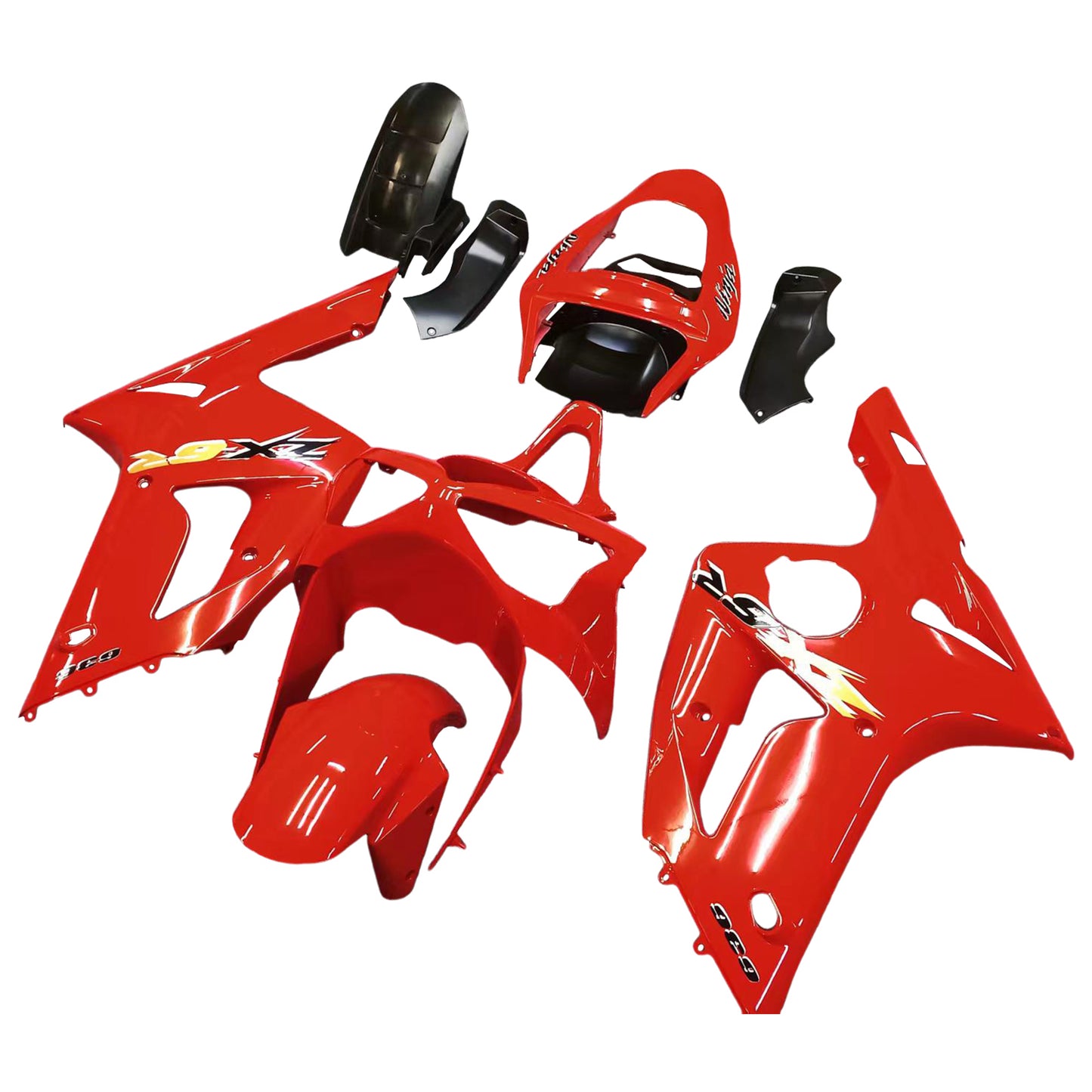Carene 2003-2004 Kawasaki ZX6R 636 Rosso Ninja Racing Generico