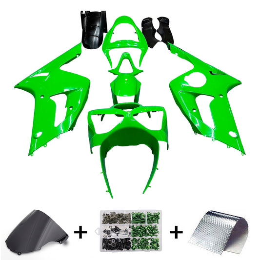 Carene 2003-2004 Kawasaki ZX6R 636 Verde Ninja Racing Generico