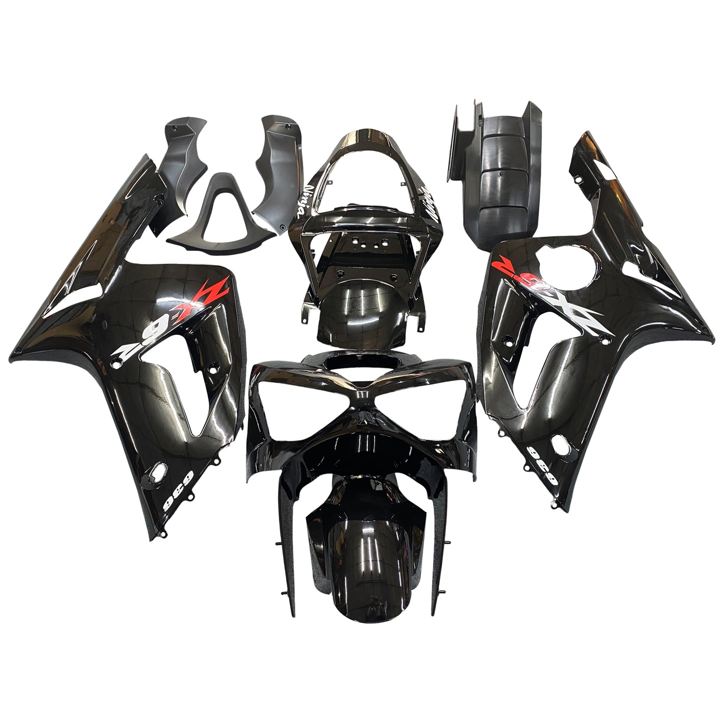 Carene 2003-2004 Kawasaki ZX6R 636 Nero Ninja Generico