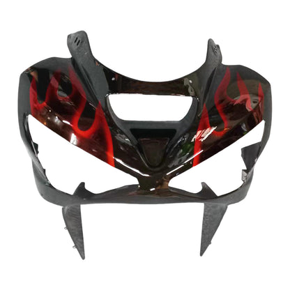 Carene 2003-2004 Kawasaki ZX6R 636 Black & Red Flame ZX6R Racing Generico