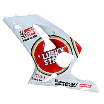 Carene 2003-2004 Kawasaki ZX6R 636 Bianco Rosso Lucky Strike Ninja Racing Generico