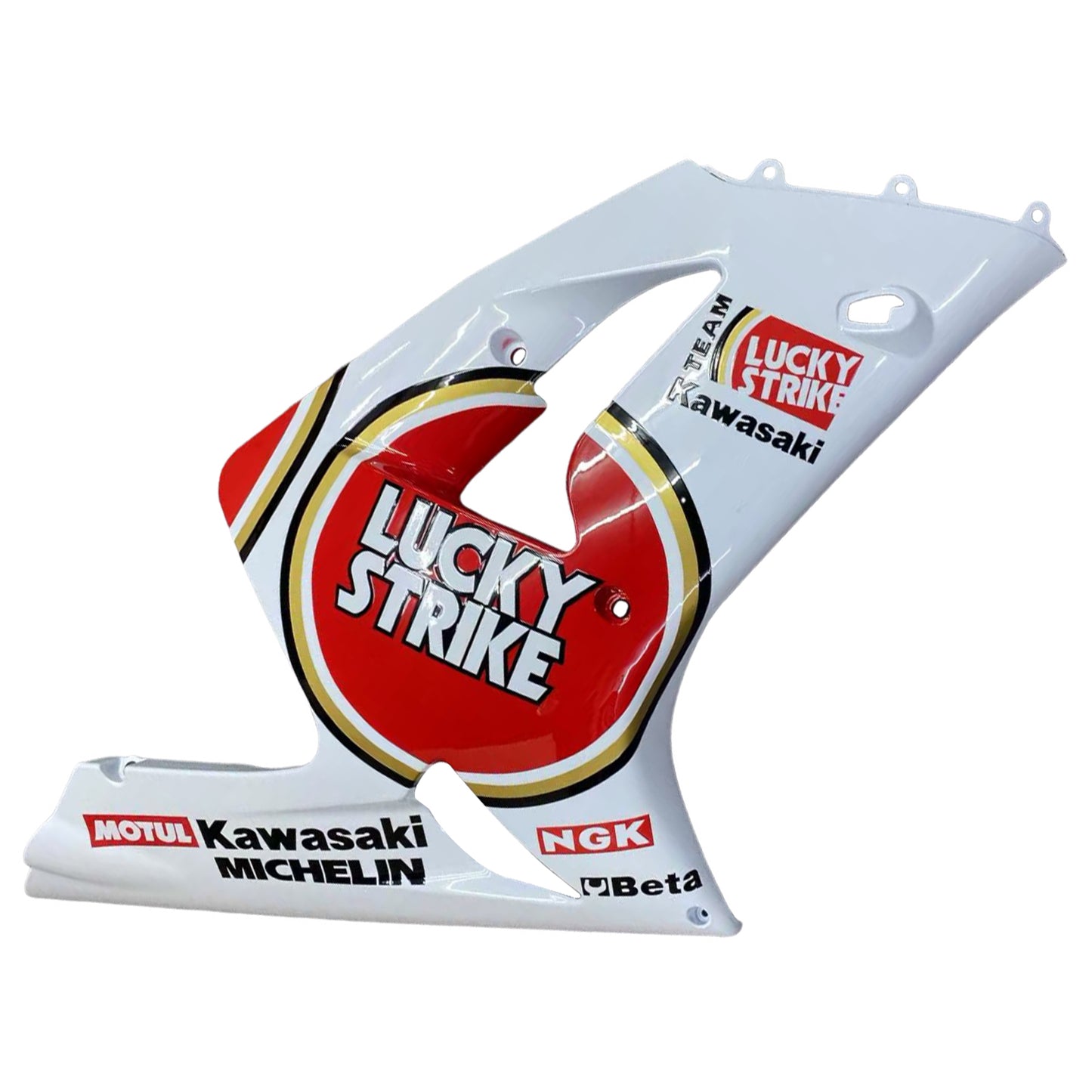 Carene 2003-2004 Kawasaki ZX6R 636 Bianco Rosso Lucky Strike Ninja Racing Generico