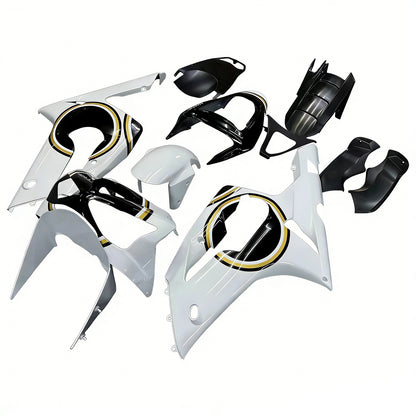 Carene 2003-2004 Kawasaki ZX6R 636 Bianco Nero Lucky Strike Generico