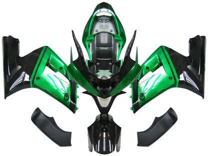 Carene 2003-2004 Kawasaki ZX6R 636 Verde Nero elfo Racing Generico