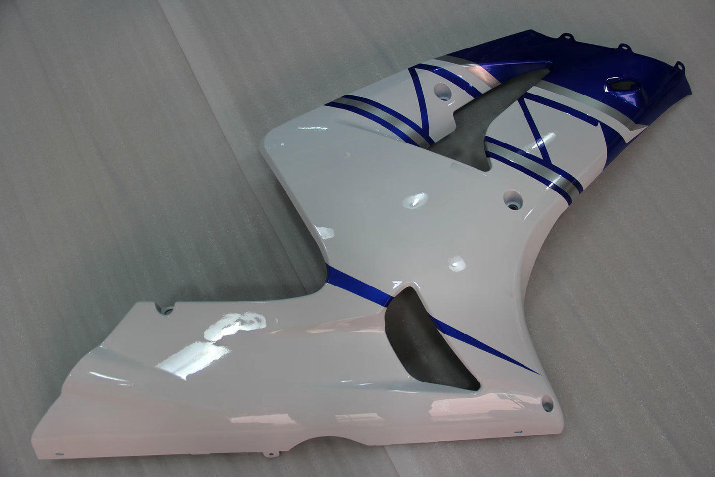 Amotopart 2003-2004 Kawasaki ZX6R Cladding White & Blue Kit