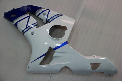 Amotopart 2003-2004 Kawasaki ZX6R Cladding White & Blue Kit