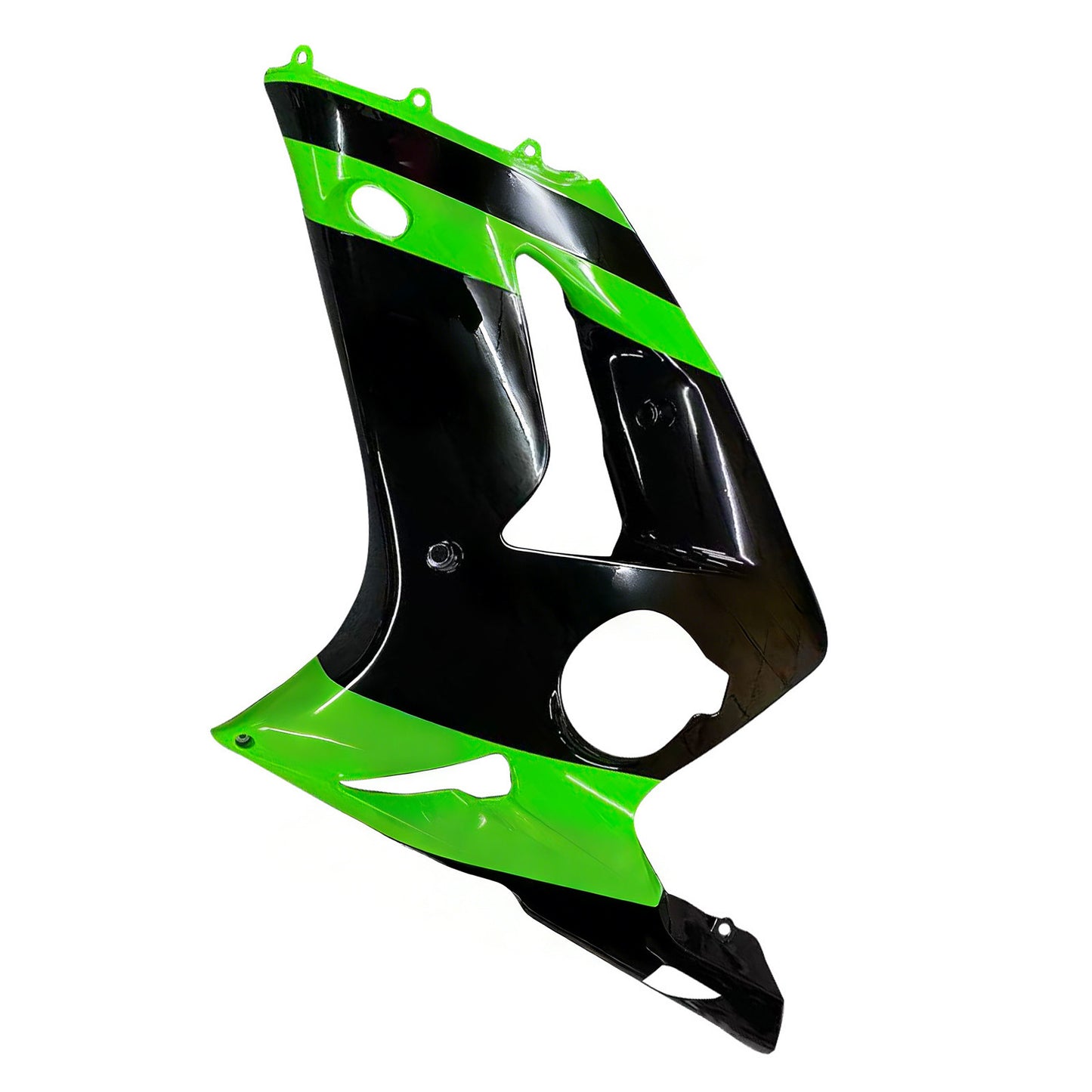 Amotopart 2003-2004 Kawasaki ZX6R Cladding Green & Black Kit