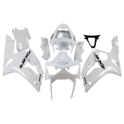 Amotopart 2003-2004 Kawasaki ZX6R 636 Wei Disguisce il kit con un logo nero