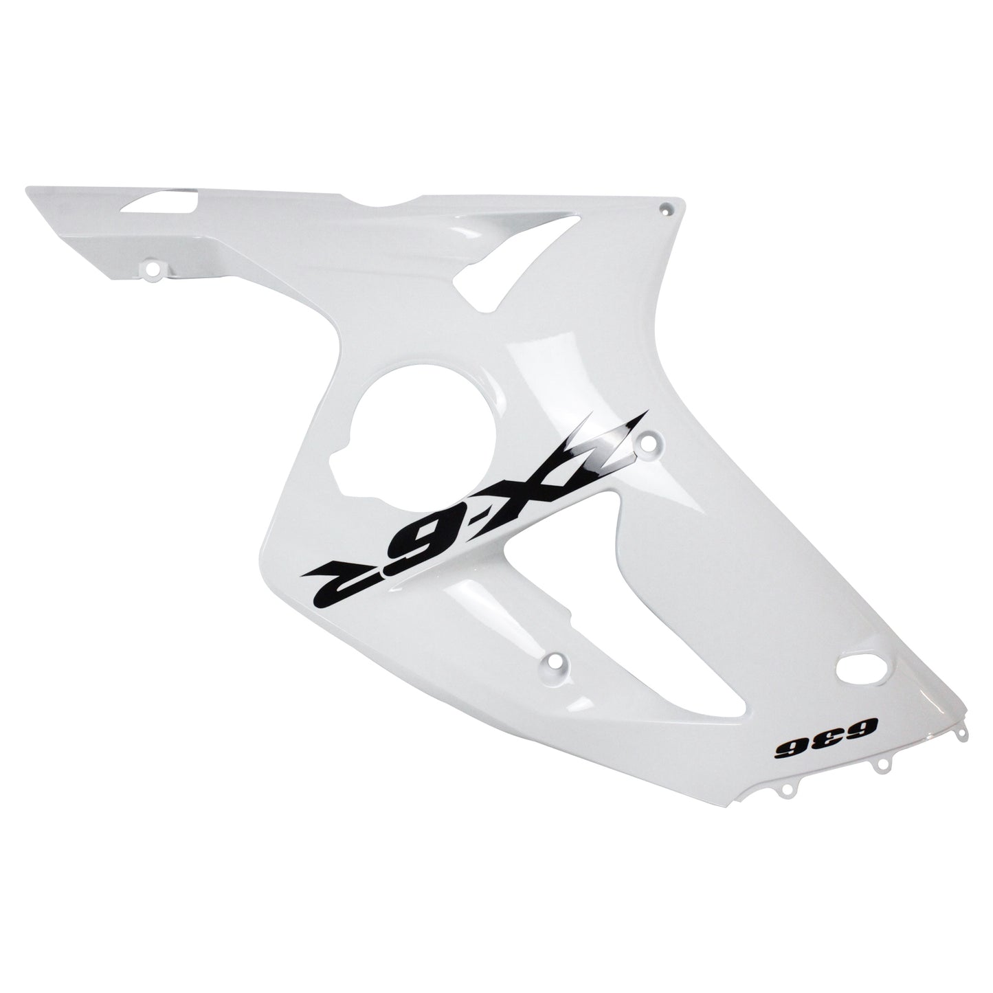 Amotopart 2003-2004 Kawasaki ZX6R 636 Wei Disguisce il kit con un logo nero
