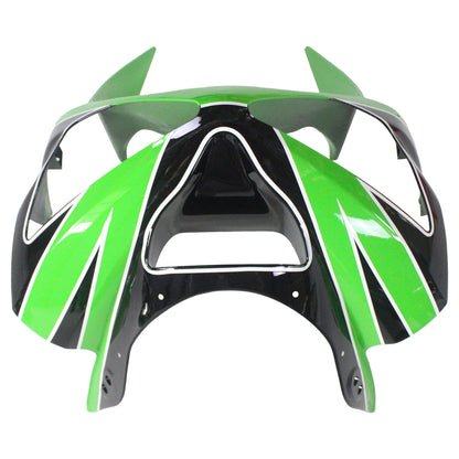 Amotopart 2003-2004 Kawasaki ZX6R 636 kit di rivestimento verde nero