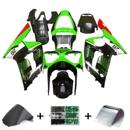 Amotopart Kawasaki ZX6R 636 2003-2004 Kit Carena Carrozzeria Plastica ABS