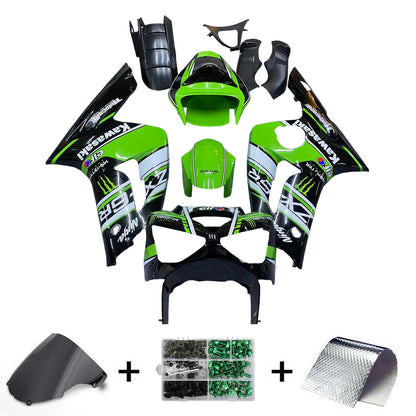 Amotopart Kawasaki ZX6R 636 2003-2004 Kit Carena Carrozzeria Plastica ABS