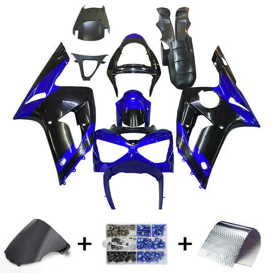 Amotopart Kawasaki ZX6R 636 2003-2004 Kit Carena Carrozzeria Plastica ABS