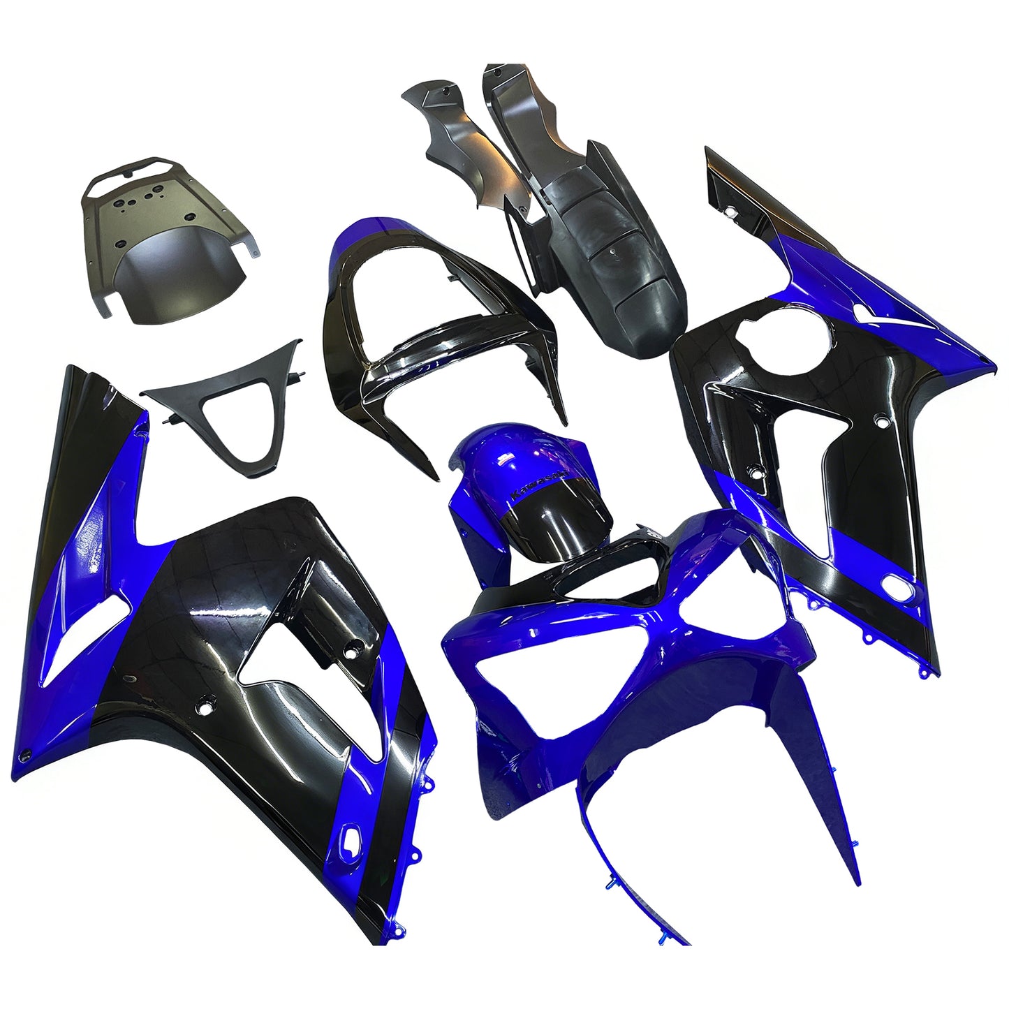Amotopart Kawasaki ZX6R 636 2003-2004 Kit Carena Carrozzeria Plastica ABS
