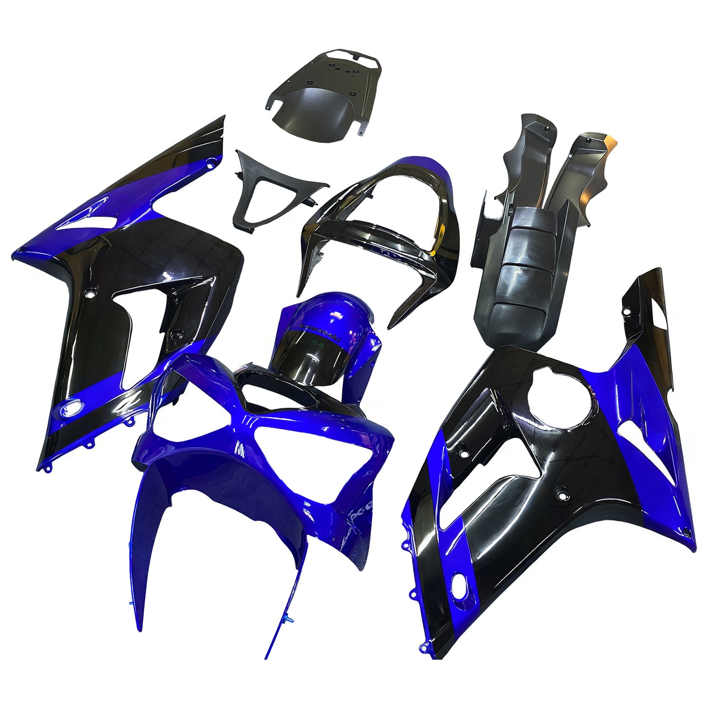 Amotopart Kawasaki ZX6R 636 2003-2004 Kit Carena Carrozzeria Plastica ABS