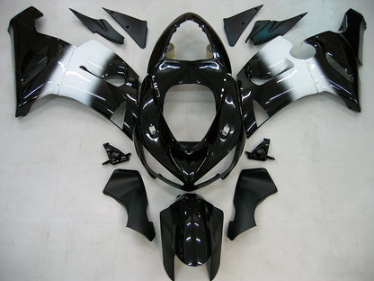 Carene 2005-2006 Kawasaki ZX6R 636 Nero Bianco West ZX6R Generico