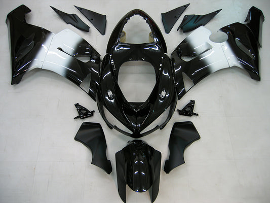 Carene 2005-2006 Kawasaki ZX6R 636 Nero Bianco West ZX6R Generico