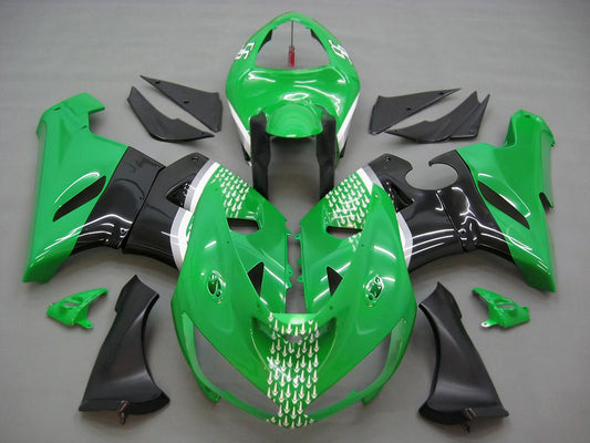 Carene 2005-2006 Kawasaki ZX6R 636 Verde Nero No.56 Nakano Generico